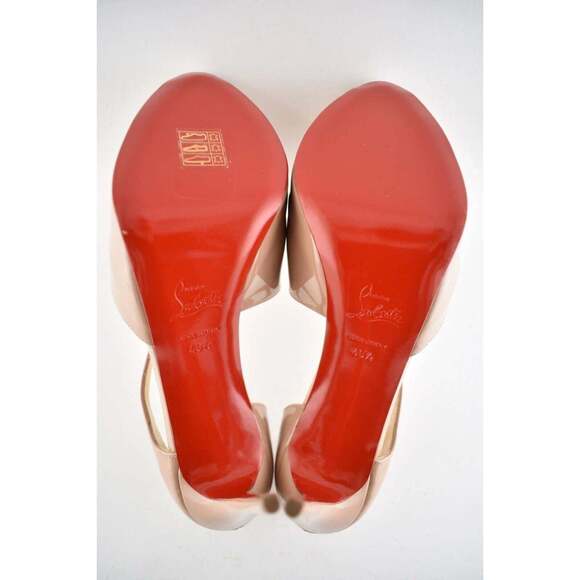 Christian Louboutin Catchy Two 120 Nude Patent Platform Sandal Heel Pump 40.5 - Picture 11 of 11